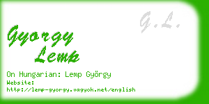 gyorgy lemp business card
